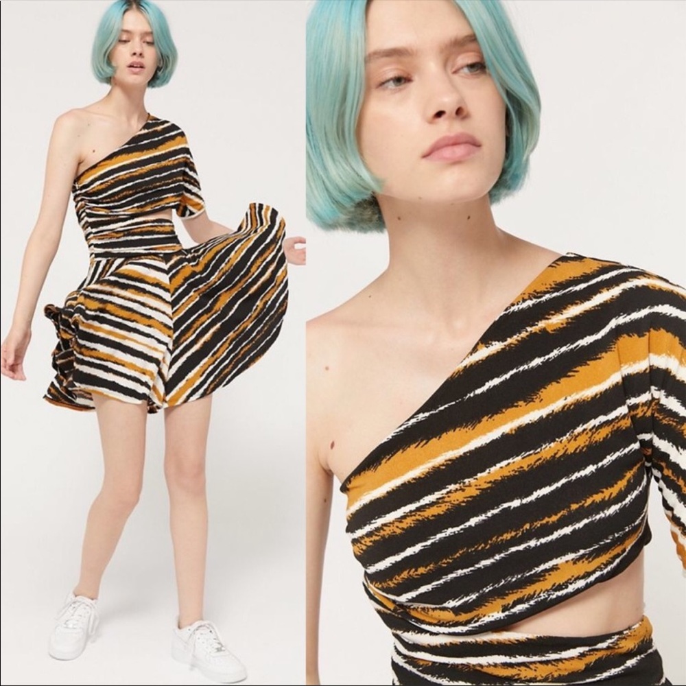 RONNY KOBO Karida One Shoulder Romper